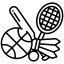 Sports equipment icon